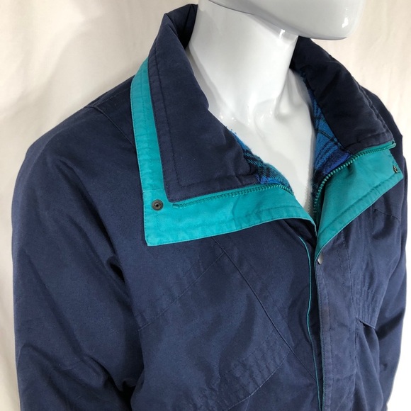 Vintage 80’s Pacific Trails Weather Watcher Plaid Lined Men’s Coat - Picture 2 of 11